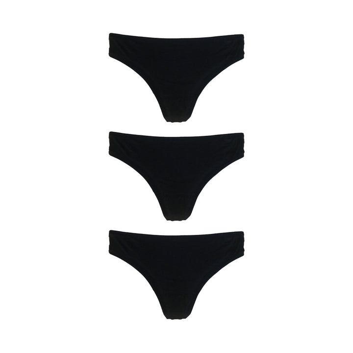 Organic thong bundle in black