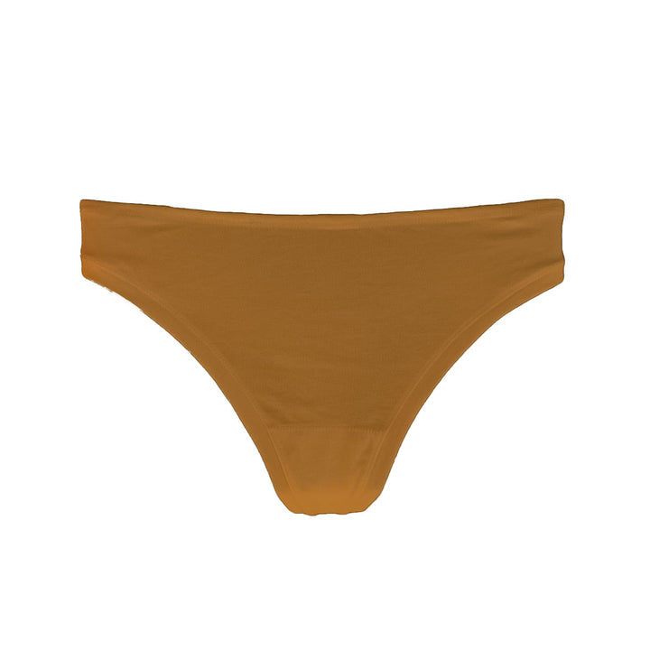 yellow organic cotton thong underwear