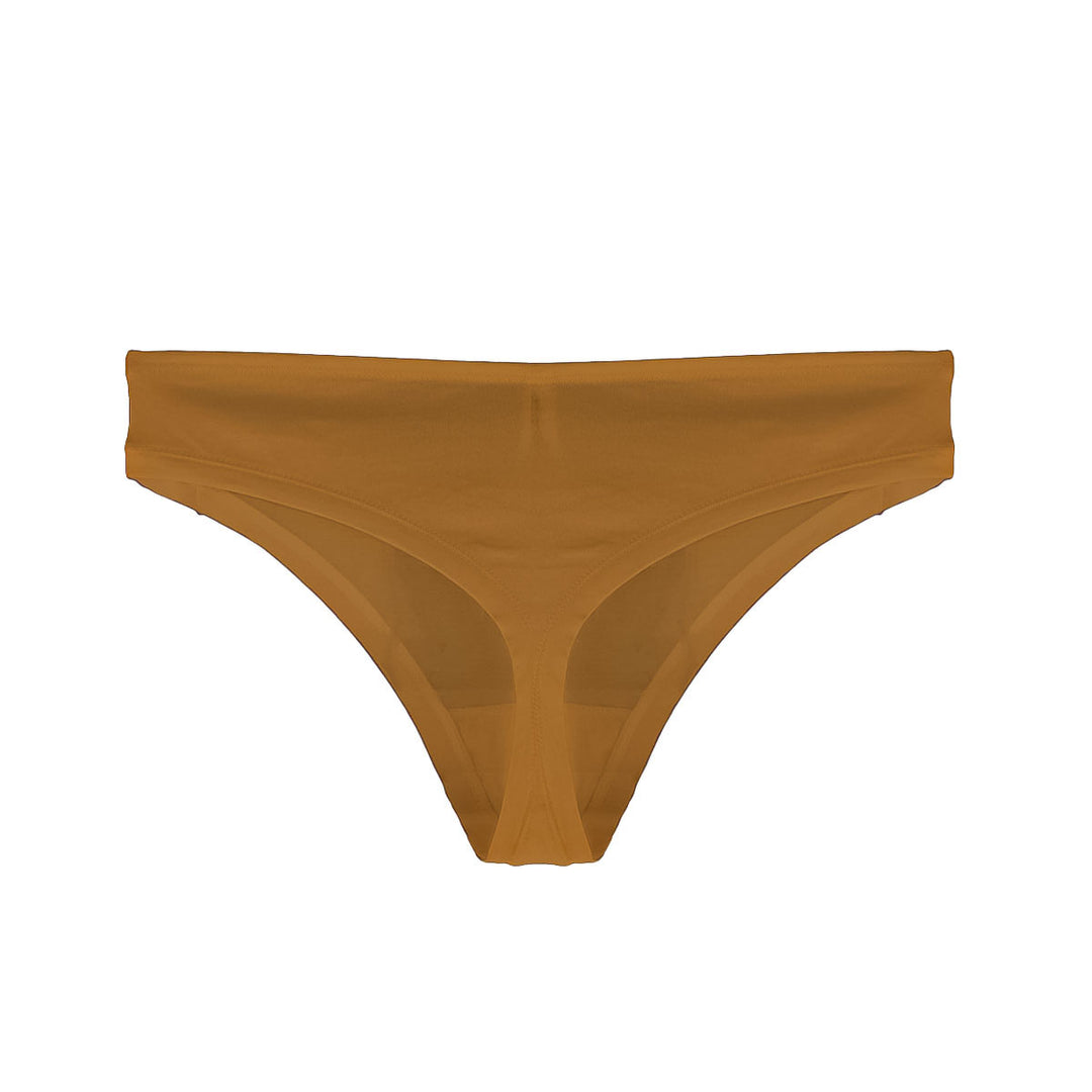 back view of yellow organic cotton g string thong