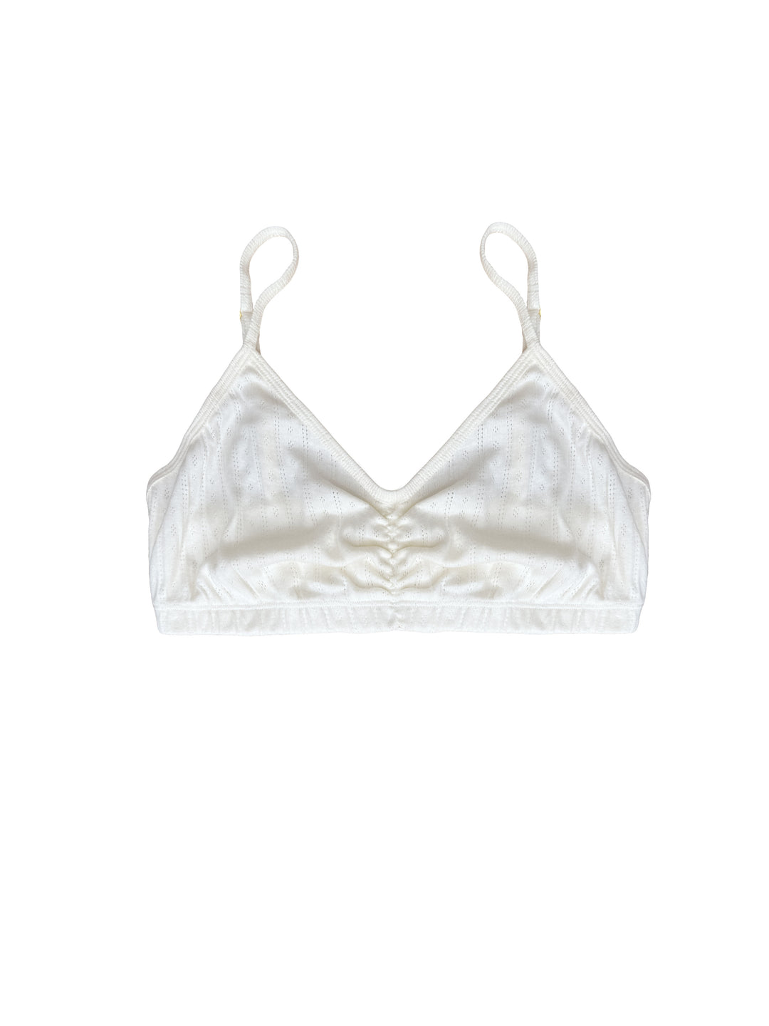 Pointelle crop bralette