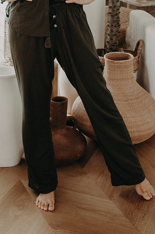 Sunday bamboo PJ pants in Olive