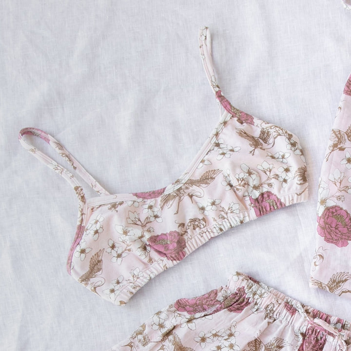organic cotton bralette, soft cup bralette, pink underwear, organic lingerie, eco intimates