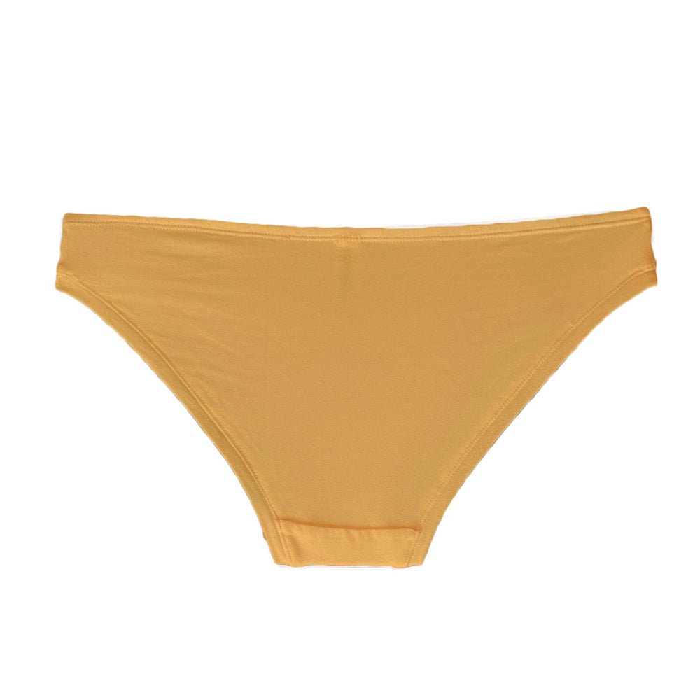 Back view of bikini style brief in marigold - Eco Intimates