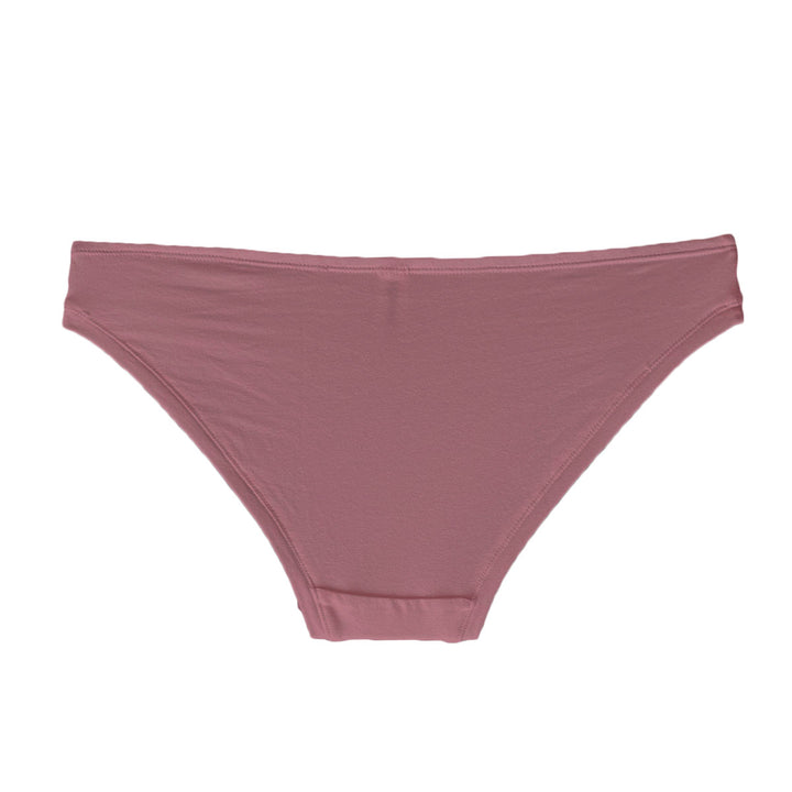 back view of bikini knickers in organic cotton in pink