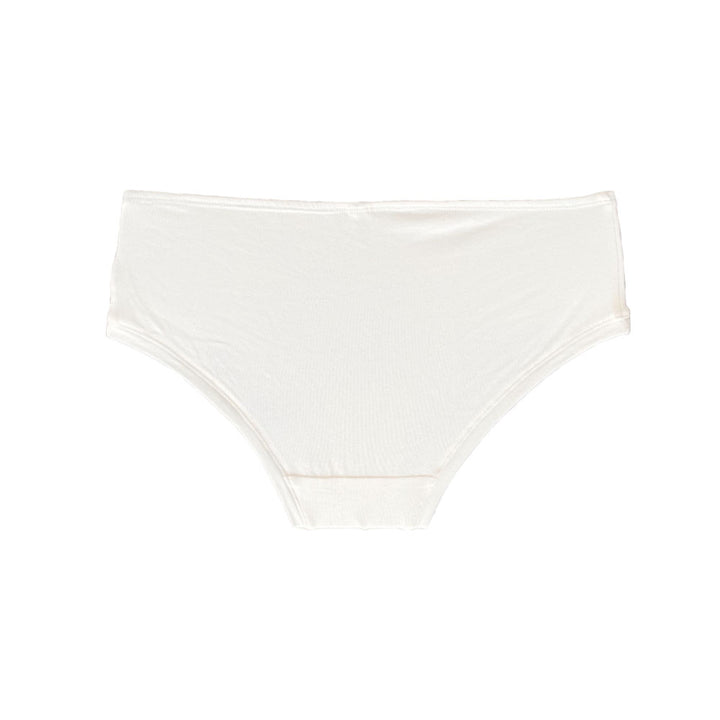 back view of white underwear, basic cotton, cotton lingerie, organic basics