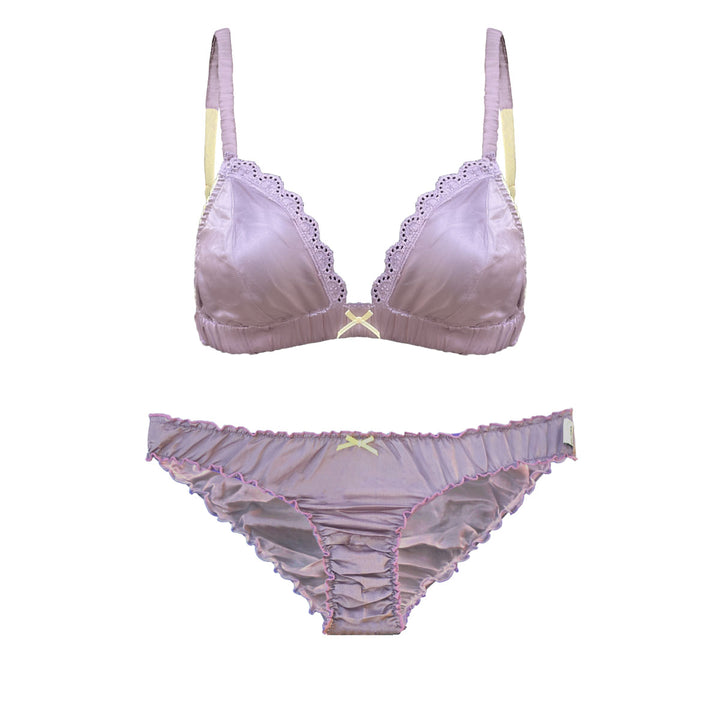 Bella Lingerie Silk cotton Set in lavender