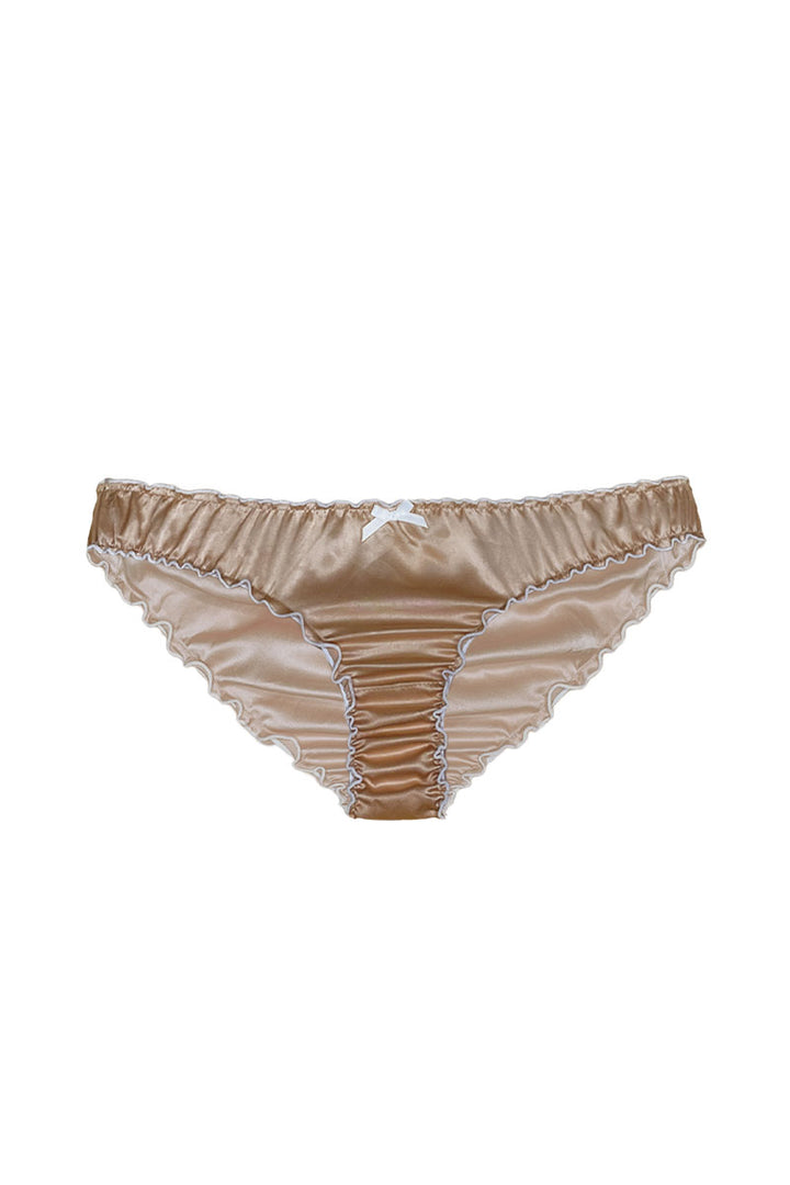 silk satin ruffle knickers, silk underwear