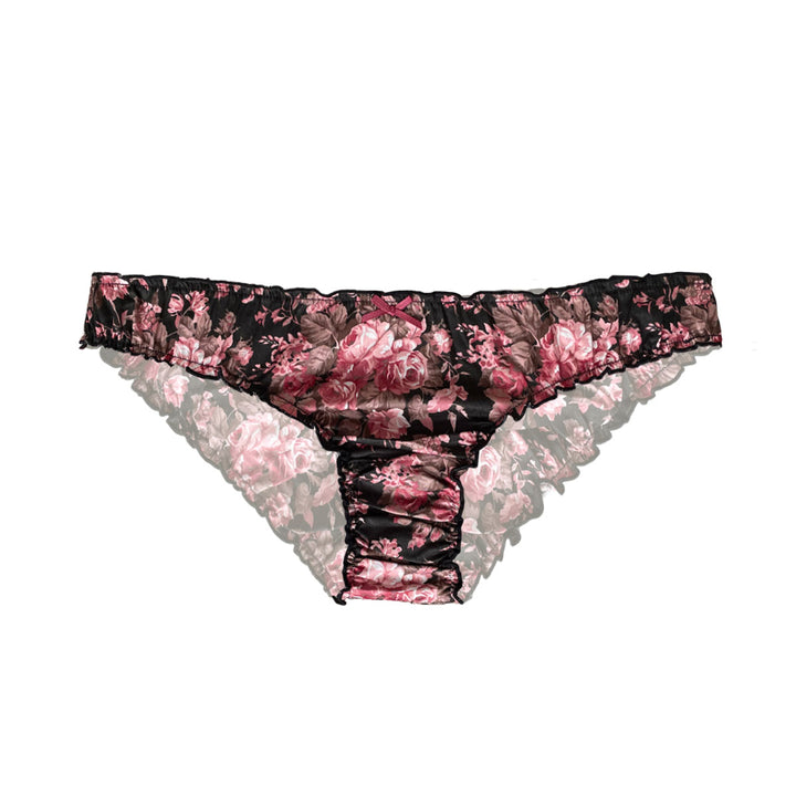 Floral print ruffle knickers in cotton, cotton knickers, floral lingerie