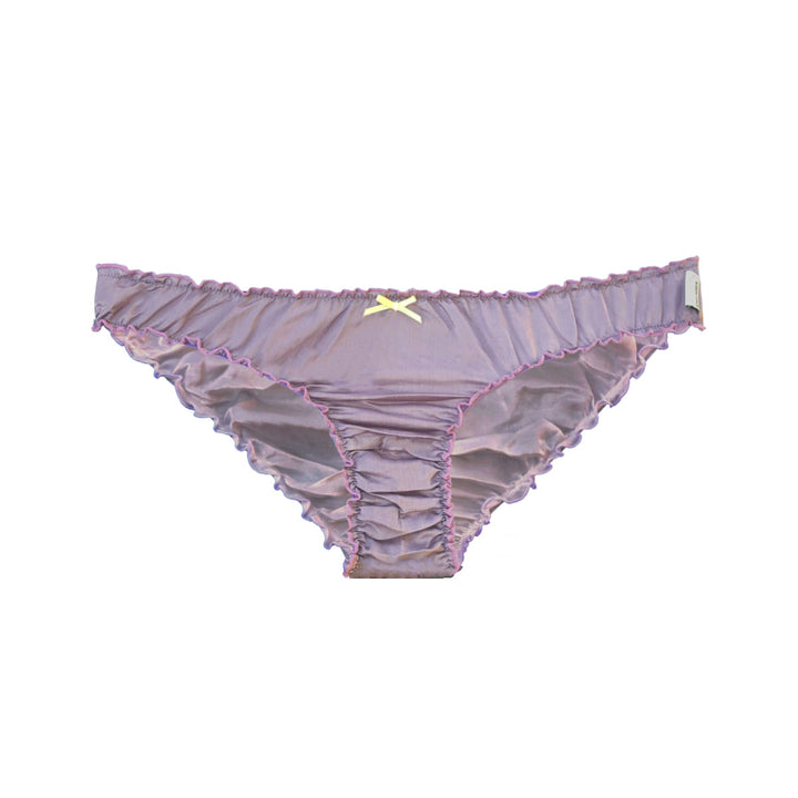 lavender silk and cotton ruffle knickers