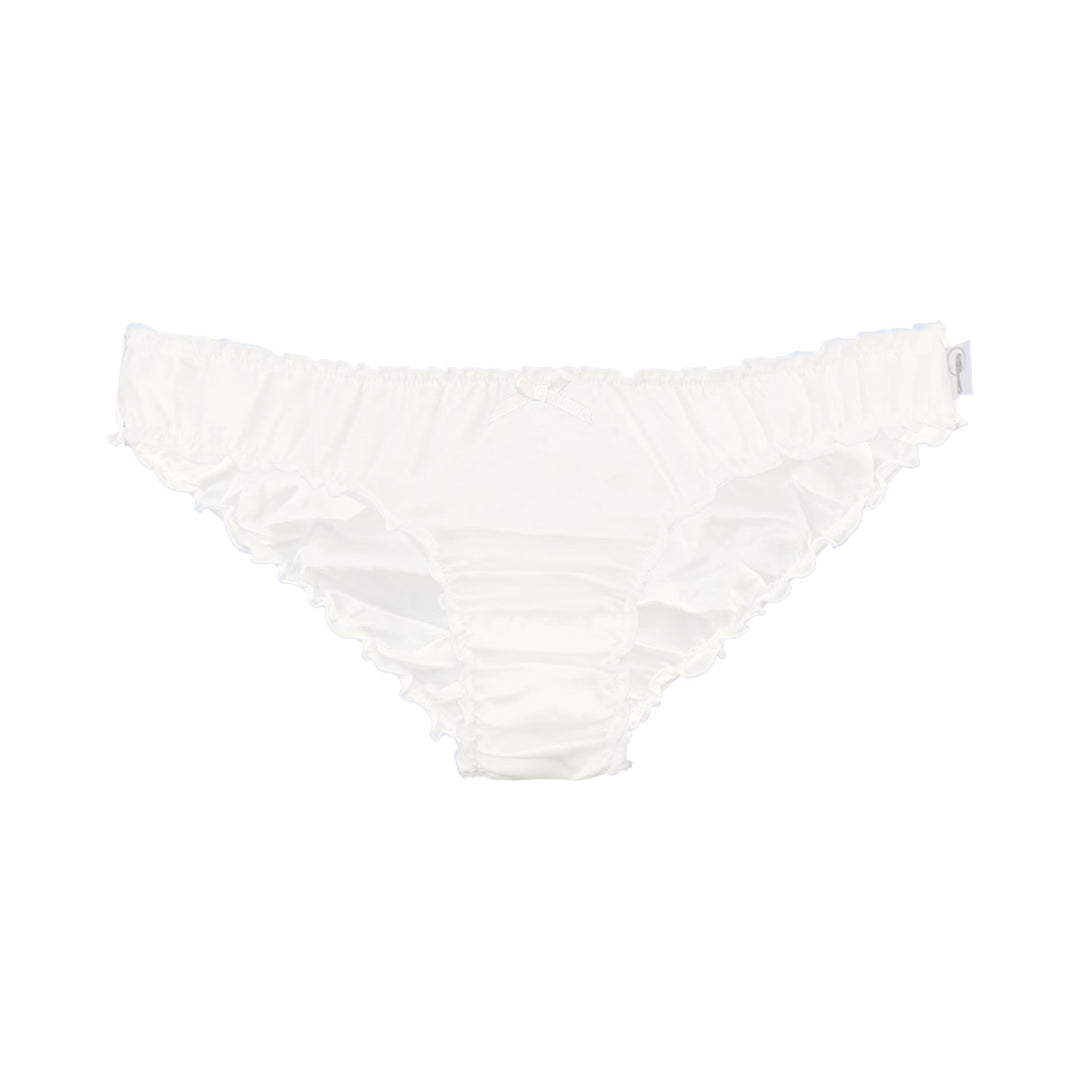 Ruffle knickers in natural silk cotton - silk frilly lingerie – Eco  Intimates