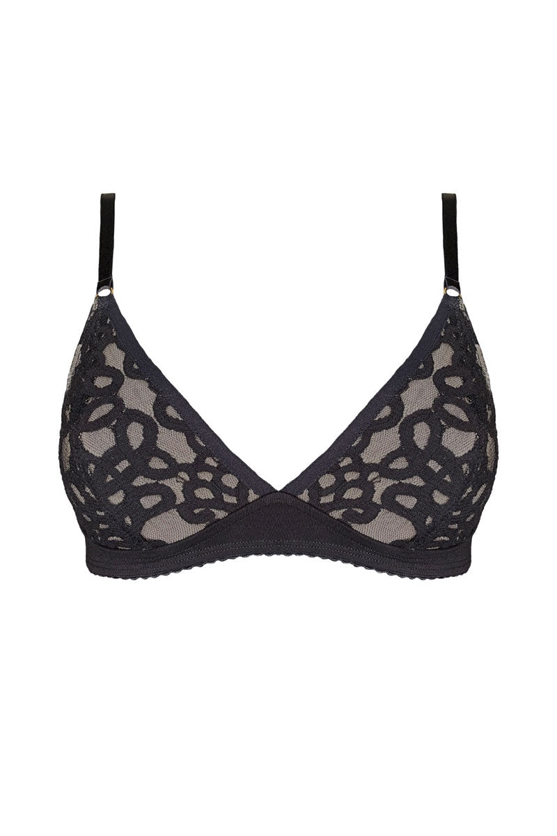 Stella bralette with lace in black