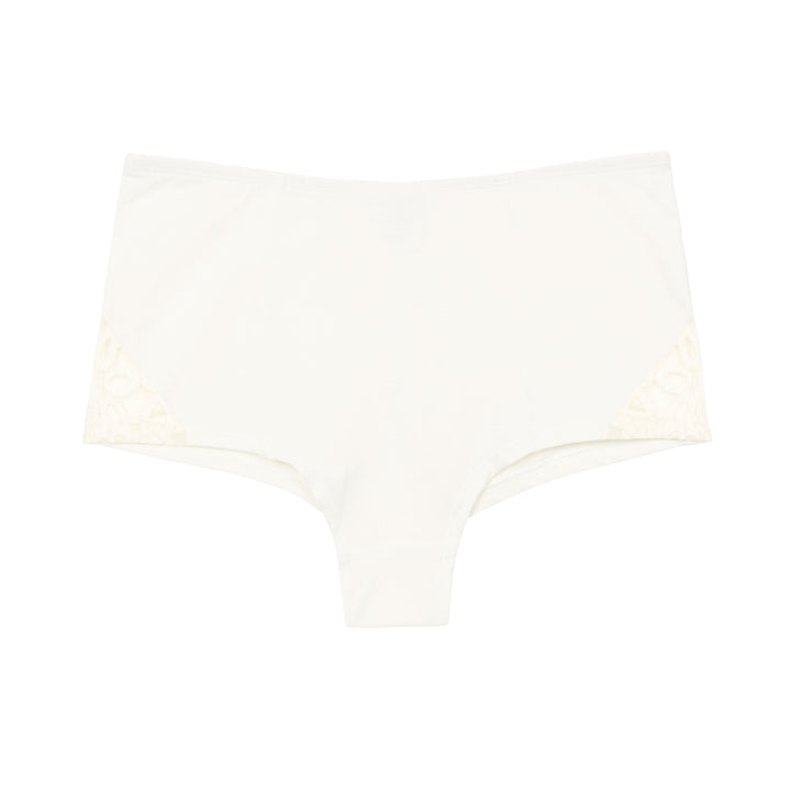 organic cotton high waisted knickers with lace detail