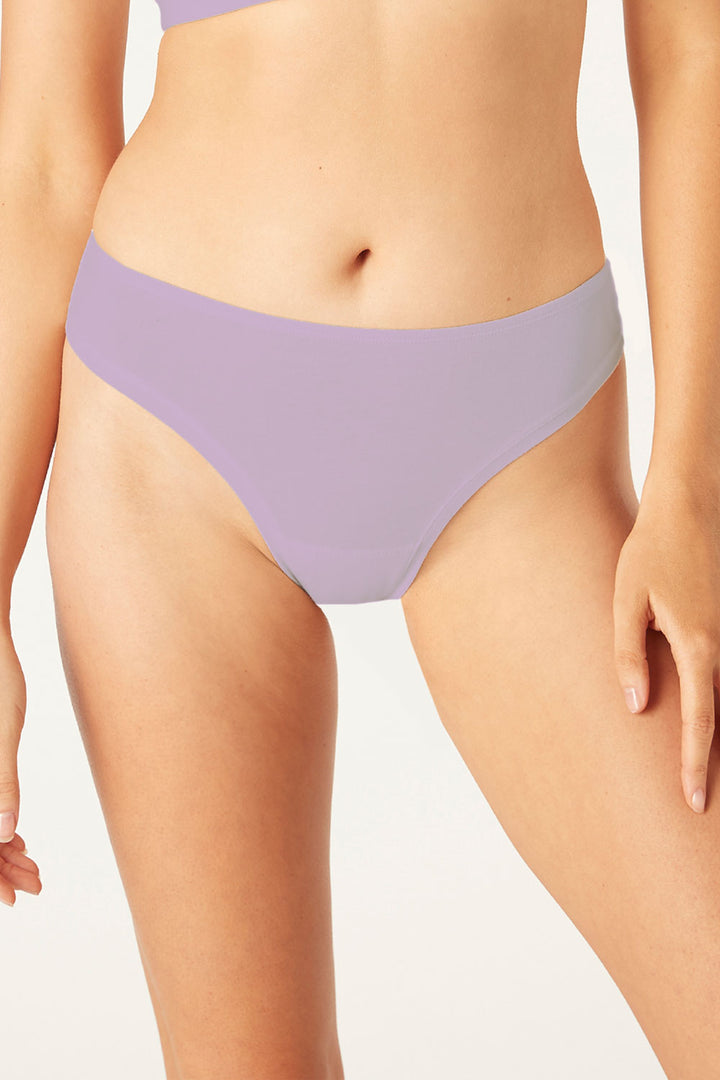Organic classic thong in lavender