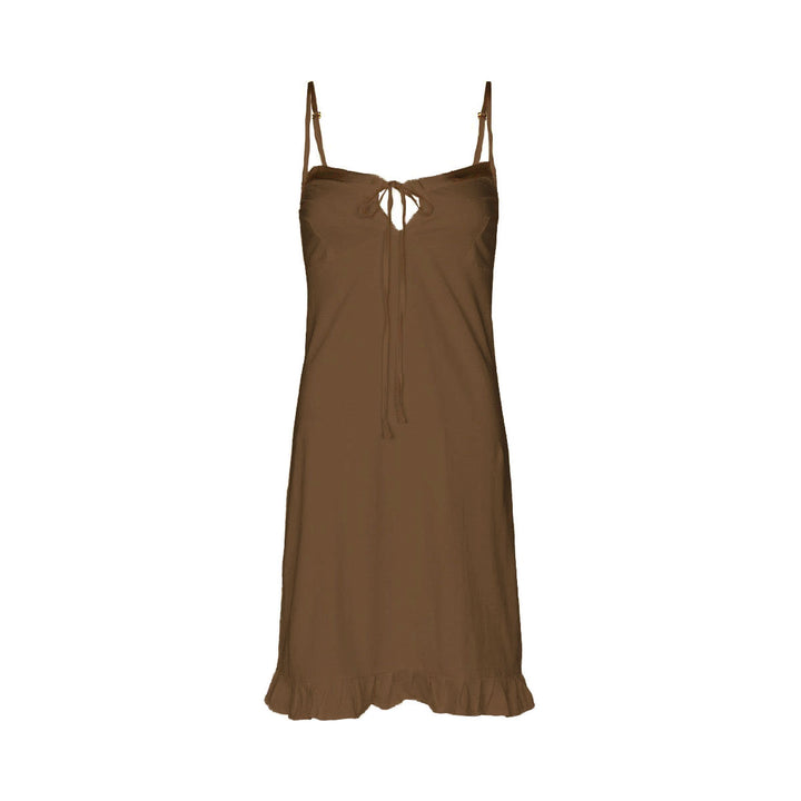 Marion organic cotton slip in cinnamon