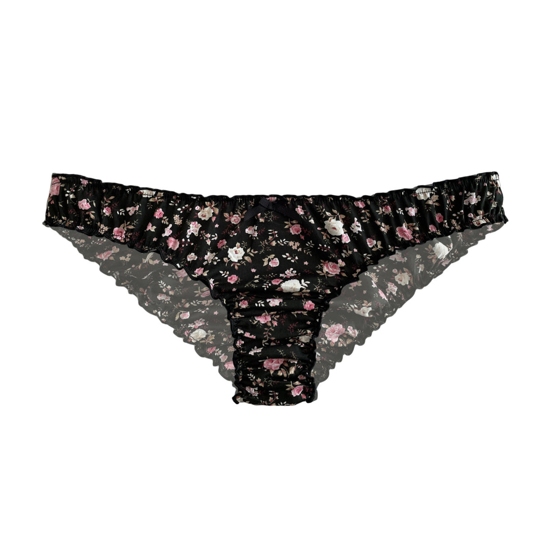 cotton underwear, floral print lingerie, black and pink lingerie, eco intimates