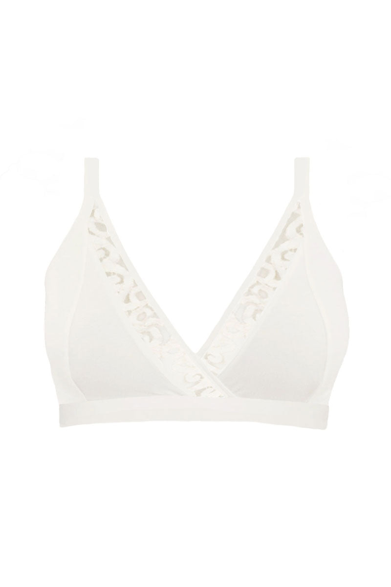 Larger bust bralette in organic cotton with lace - Eco intimates – Eco ...