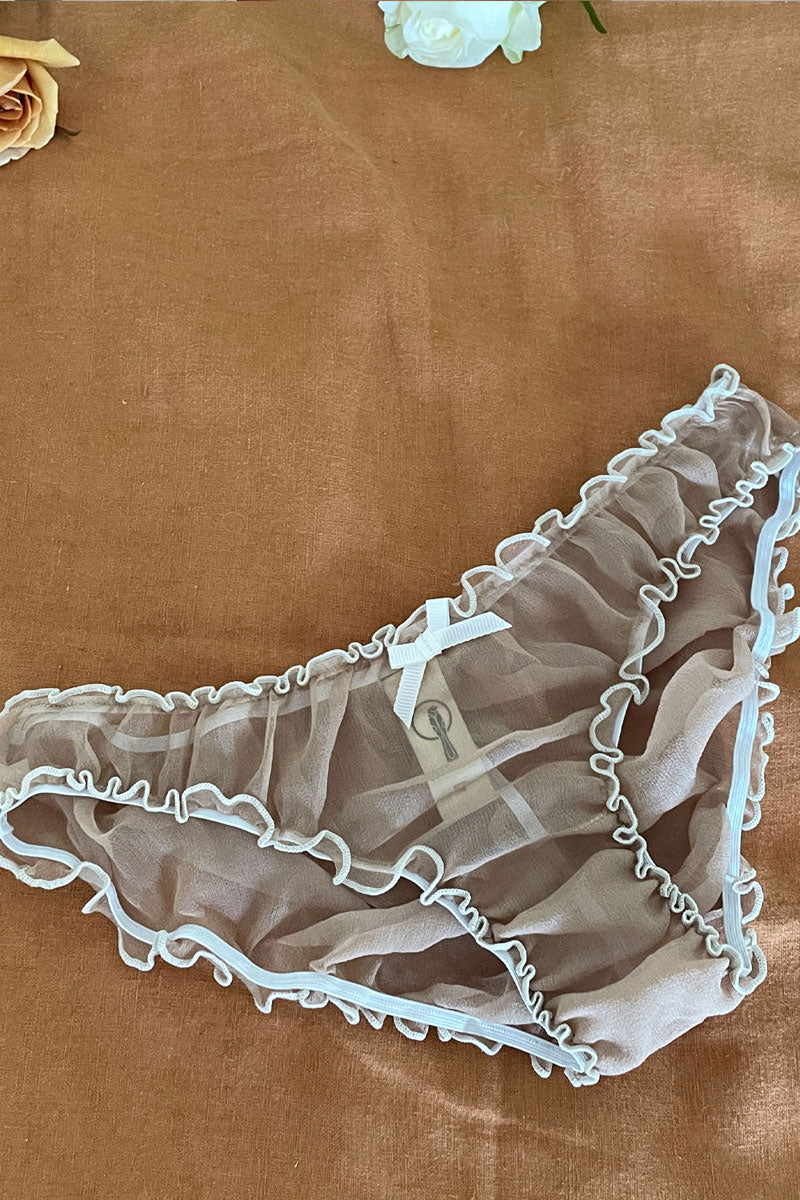 silk underwear in soft colour, eco intimates