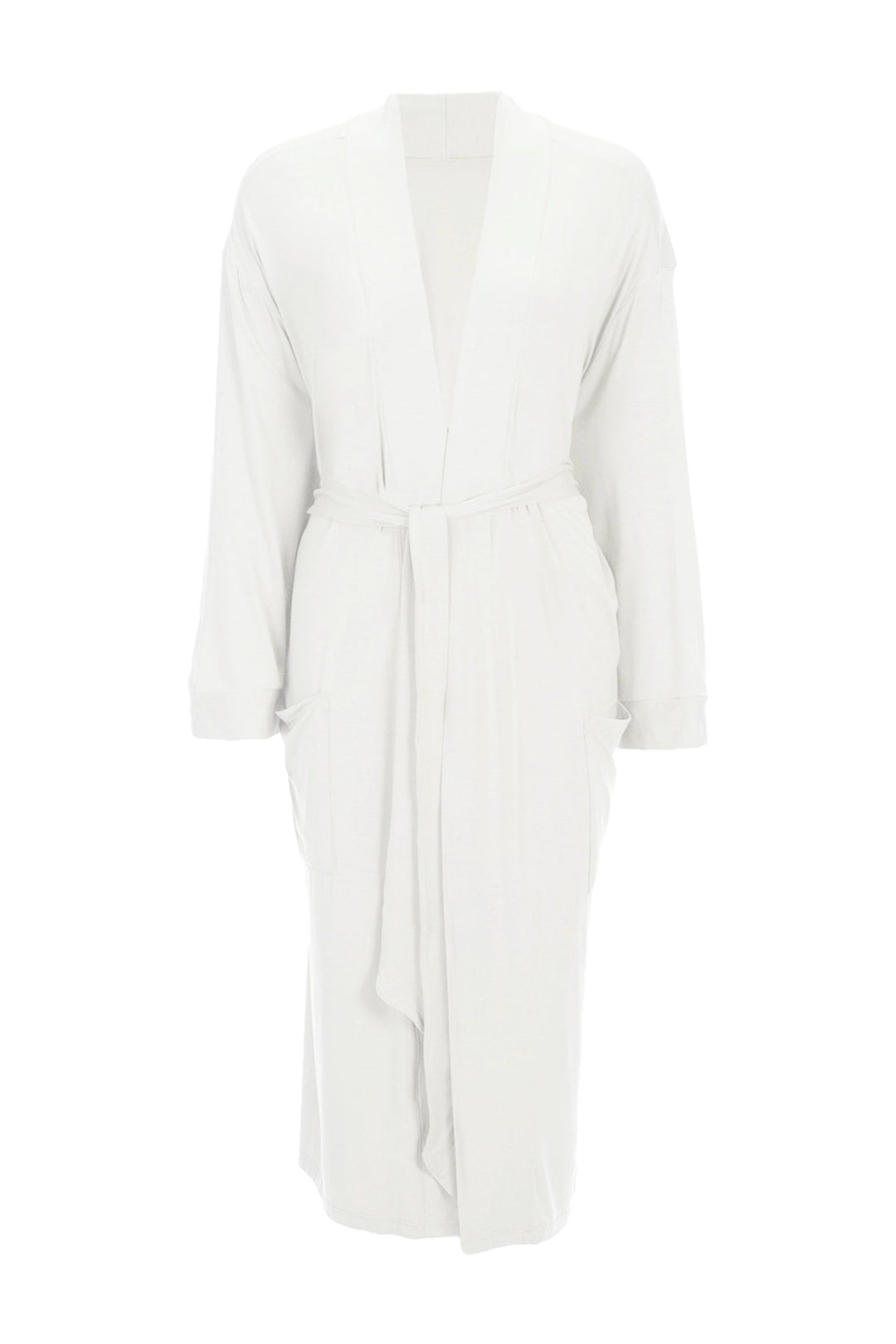 Zoe bamboo jersey robe in natural