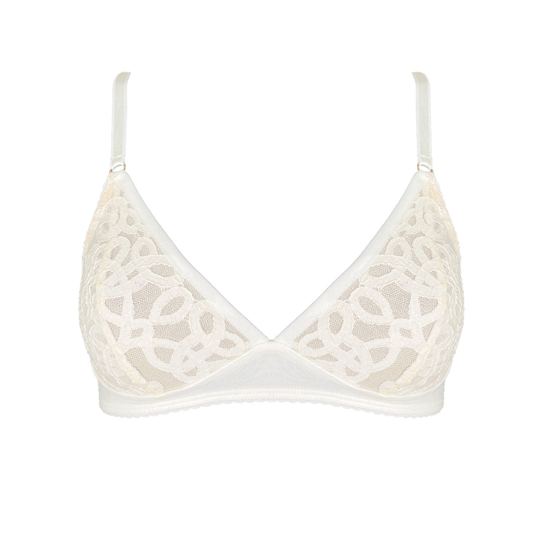 SOLD OUT Stella bralette with lace in natural